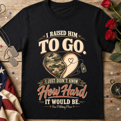 To Go T-Shirt — "I Baked Him To Go" Heart Camouflage Comfort Tee