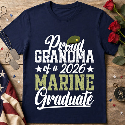 Proud Grandma of a 2026 Marine Graduate T-Shirt
