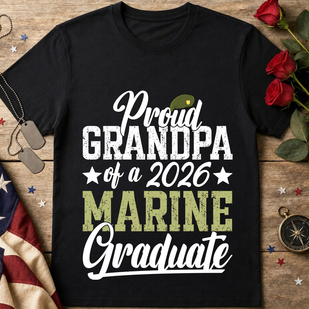 Proud Grandpa of a 2026 Marine Graduate T-Shirt