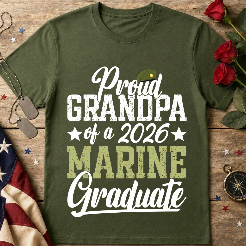 Proud Grandpa of a 2026 Marine Graduate T-Shirt