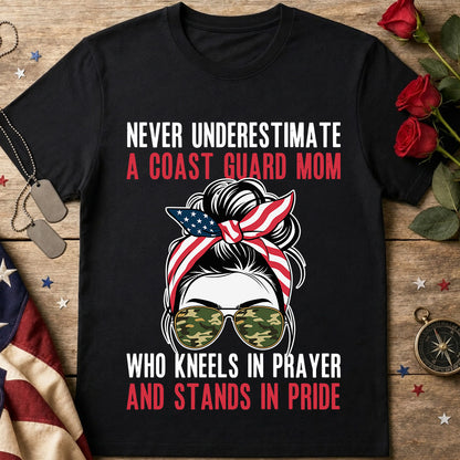Never Underestimate a Coast Guard Mom T-Shirt