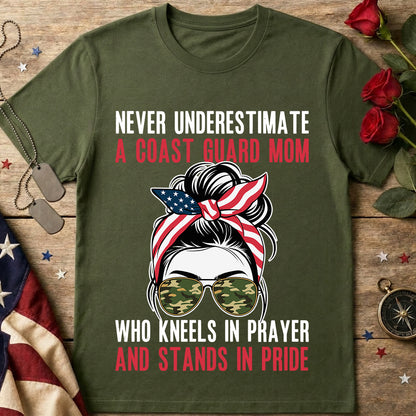 Never Underestimate a Coast Guard Mom T-Shirt