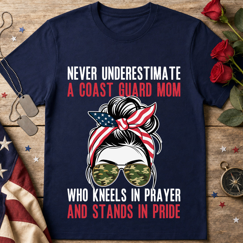 Never Underestimate a Coast Guard Mom T-Shirt