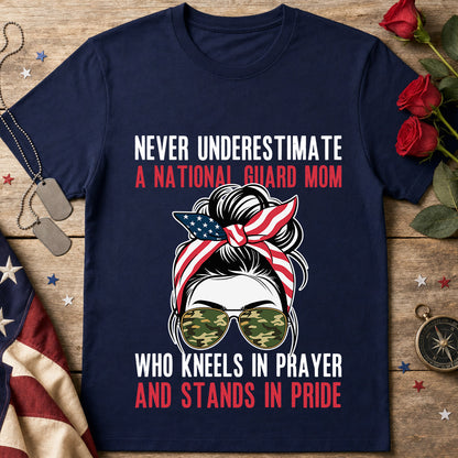 Never Underestimate a National Guard Mom T-Shirt