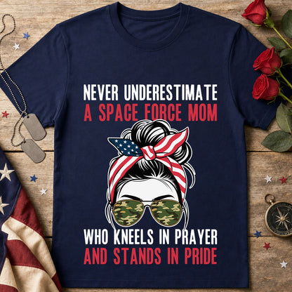 Never Underestimate a Space Force Mom T-Shirt