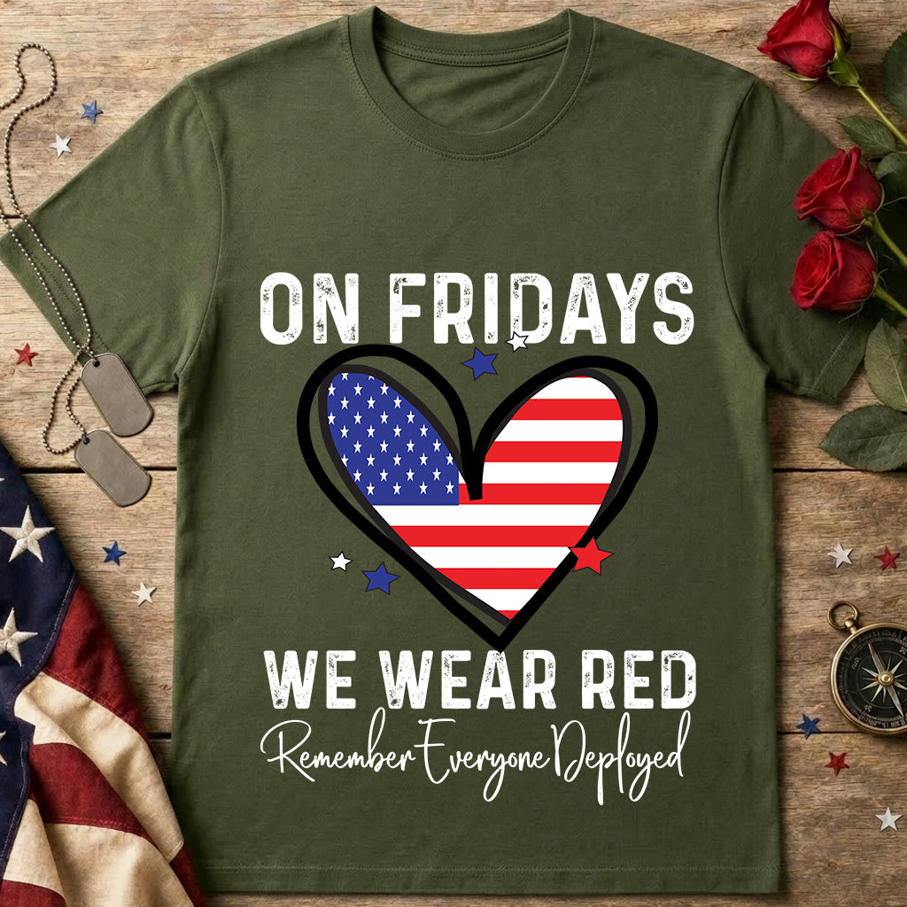 On Fridays We Wear Red RED Friday T-Shirt