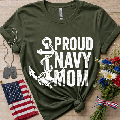 Proud Navy Mom T-Shirt
