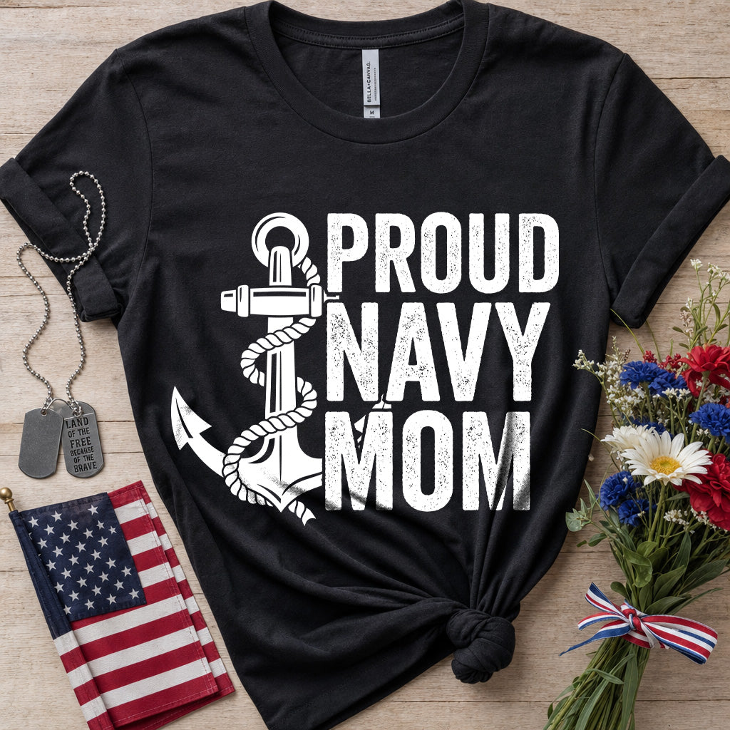 Proud Navy Mom T-Shirt