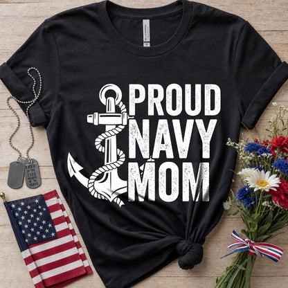 Proud Navy Mom T-Shirt