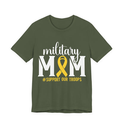Military Mom T-Shirt — Support Our Troops Yellow Ribbon Tee
