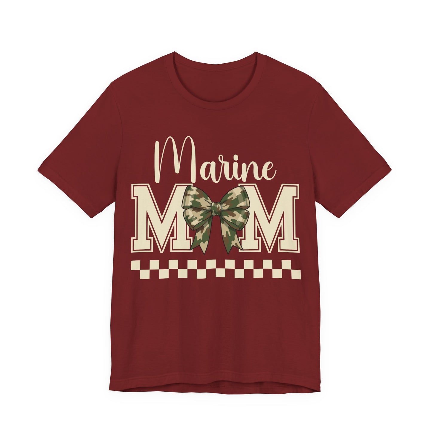 Marine Mom T-Shirt — Camo Bow Military Pride Tee