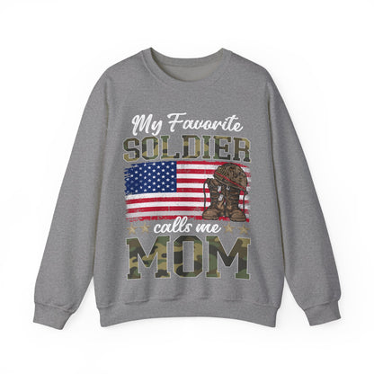 Mom of a Soldier Sweatshirt | My Favorite Soldier Calls Me Mom | Military Gift
