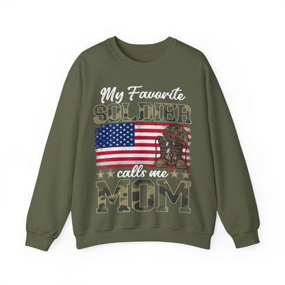 Mom of a Soldier Sweatshirt | My Favorite Soldier Calls Me Mom | Military Gift