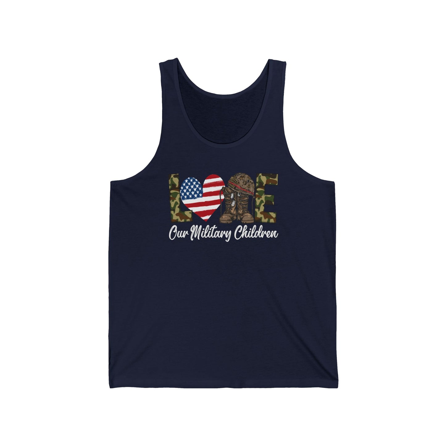 Love Our Military Children Tank Top | Support Military Kids | Patriotic Gift