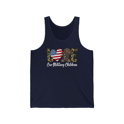 Love Our Military Children Tank Top | Support Military Kids | Patriotic Gift