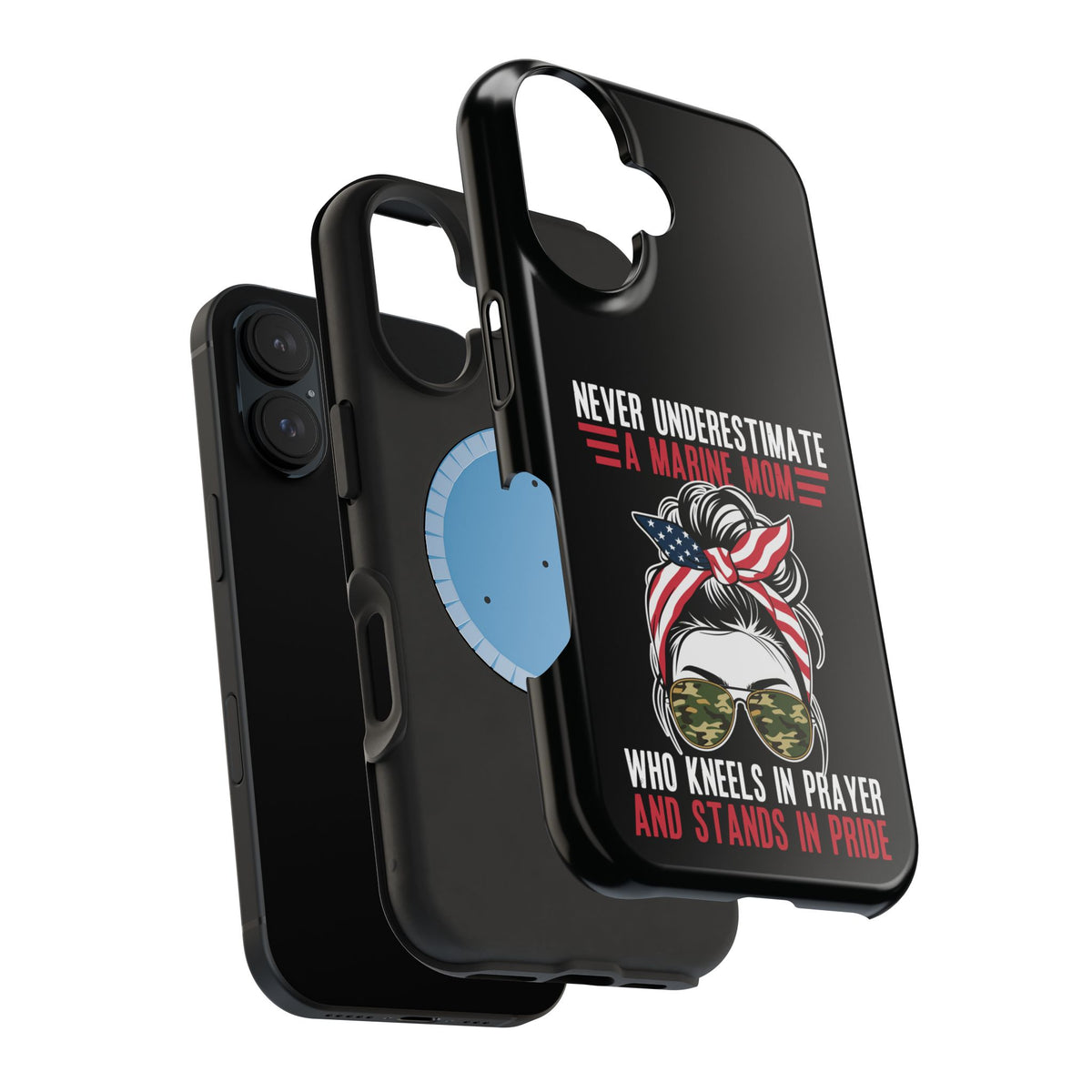 Never Underestimate a Marine Mom Phone Case