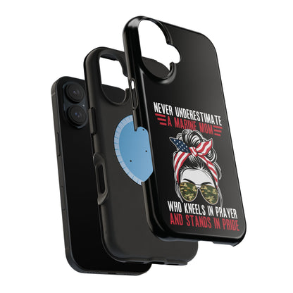 Never Underestimate a Marine Mom Phone Case