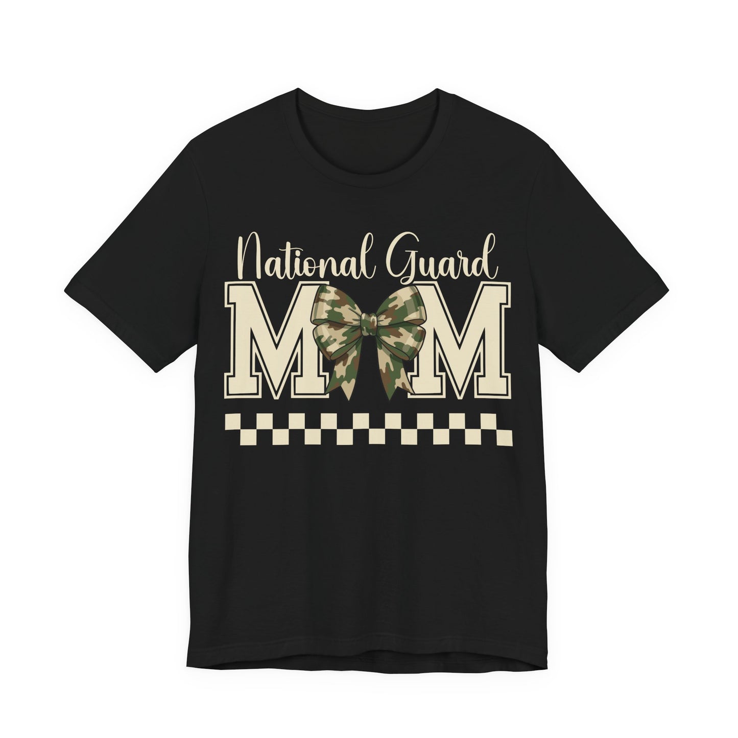 National Guard Mom T-Shirt – Camo Bow Military Support Tee