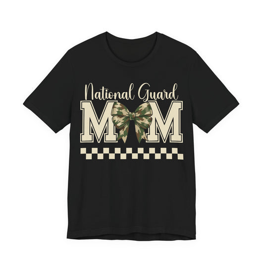 National Guard Mom T-Shirt – Camo Bow Military Support Tee
