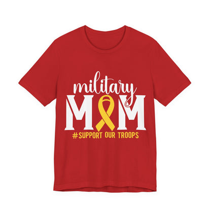 Military Mom T-Shirt — Support Our Troops Yellow Ribbon Tee
