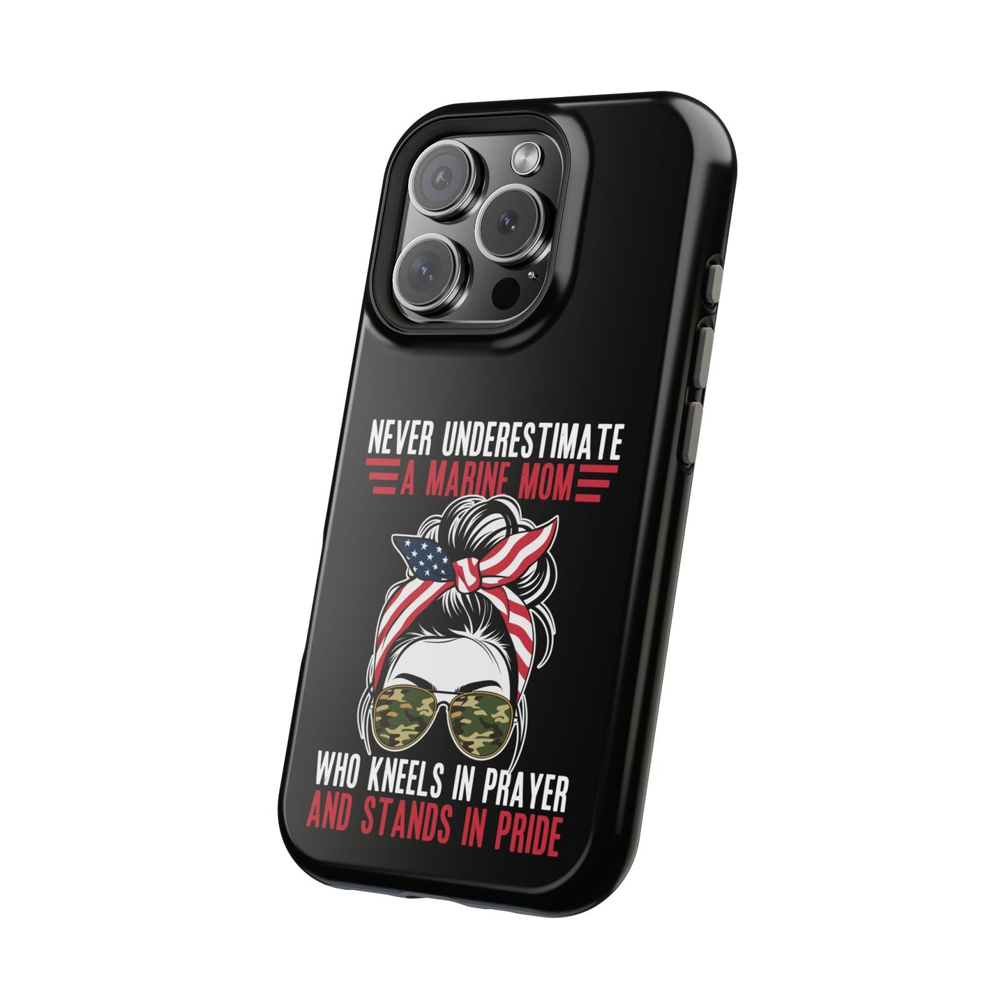Never Underestimate a Marine Mom Phone Case