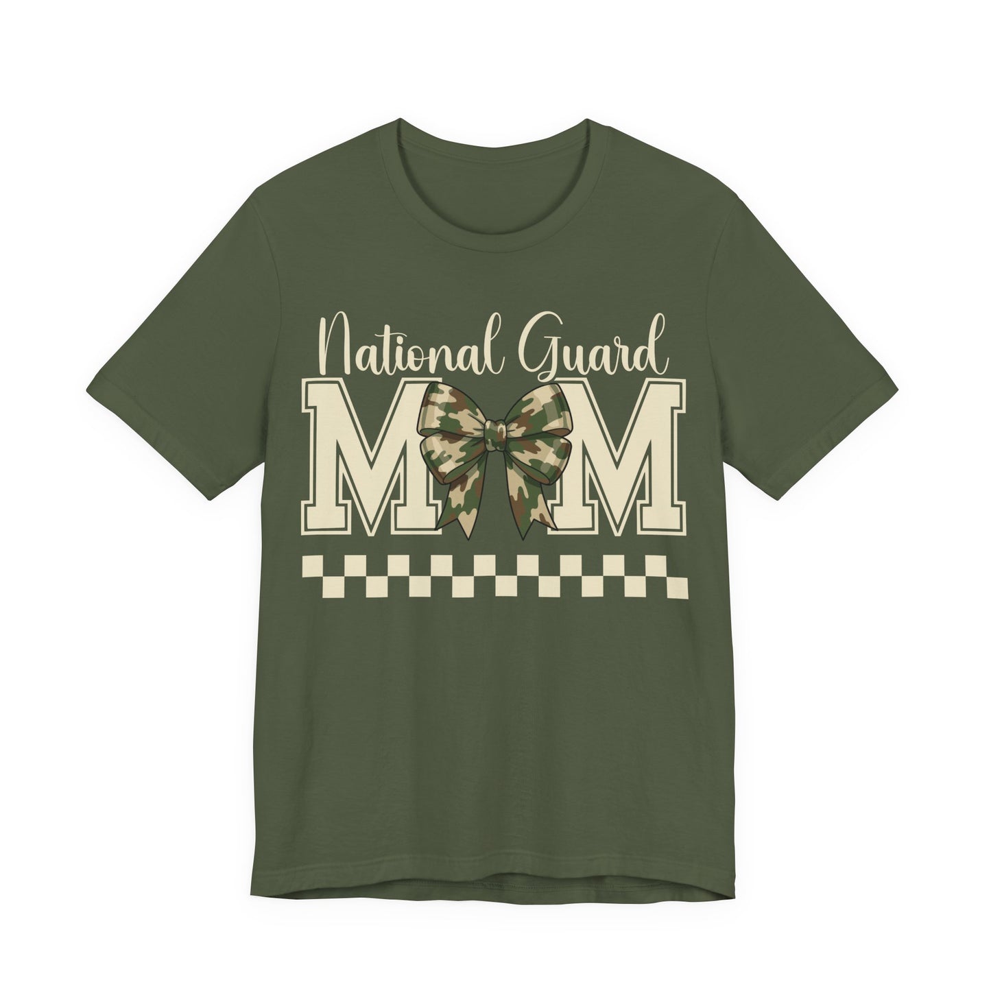 National Guard Mom T-Shirt – Camo Bow Military Support Tee