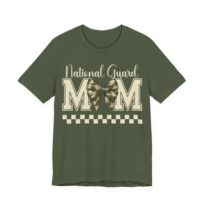 National Guard Mom T-Shirt – Camo Bow Military Support Tee