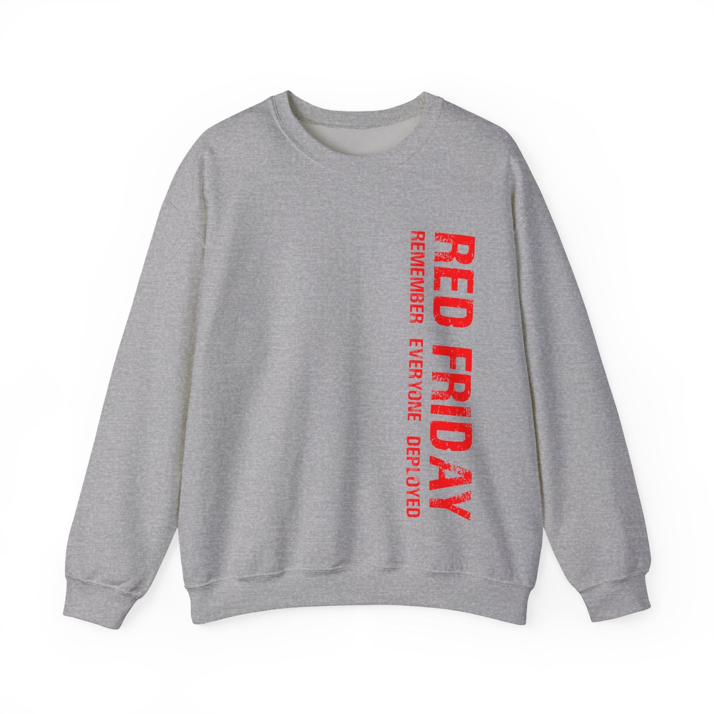 Crewneck Sweatshirt — "Red Friday" Support deployed troops Design