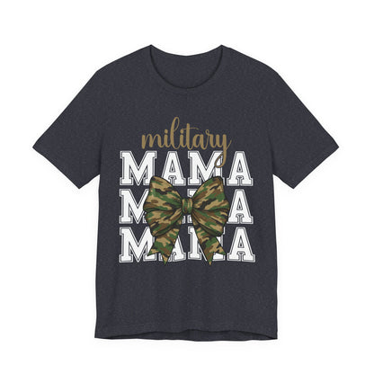 Military Mama T-Shirt — Camo Bow Mom Tee