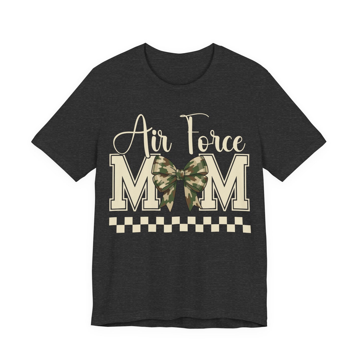 Air Force Mom T‑Shirt — Camo Bow Military Mom Tee