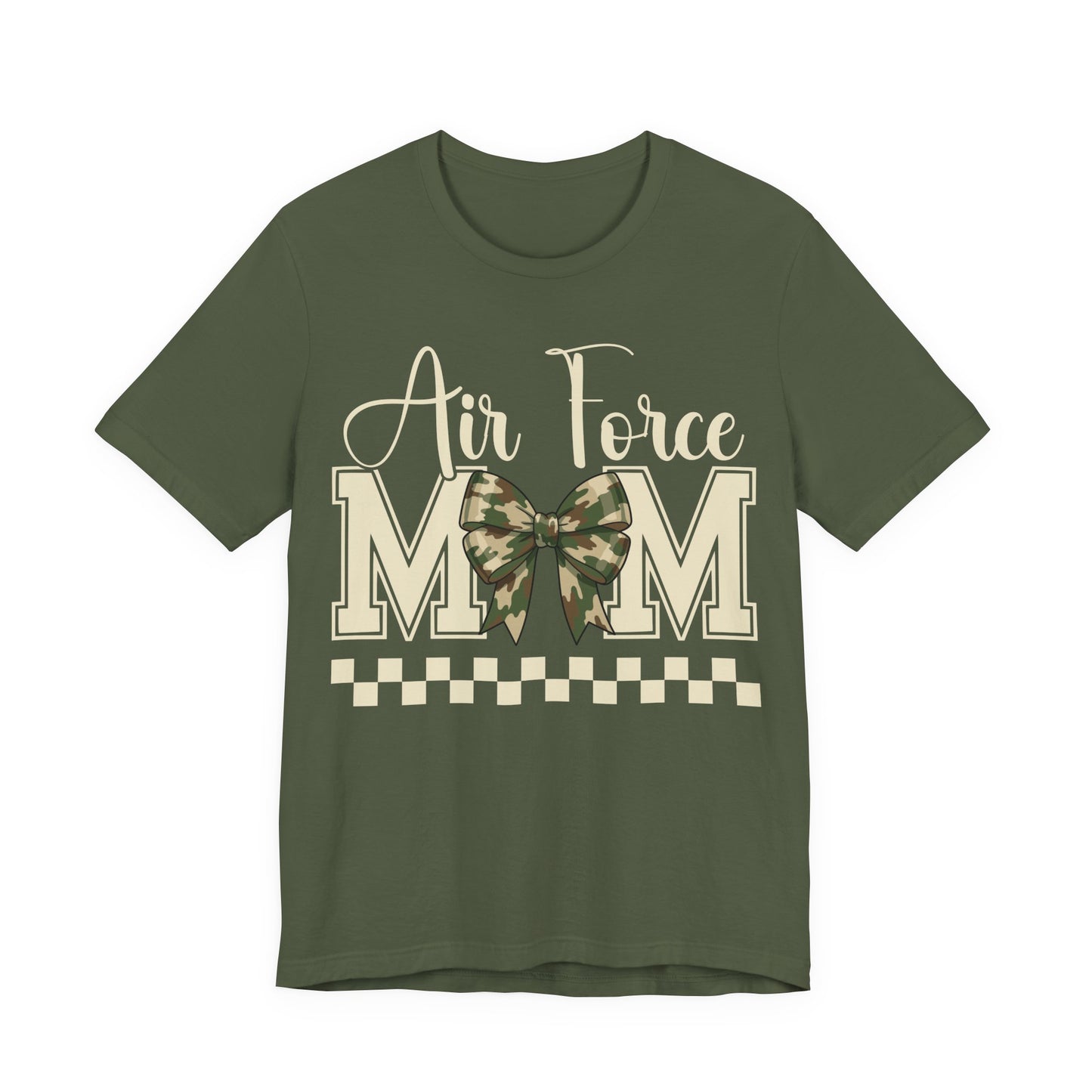 Air Force Mom T‑Shirt — Camo Bow Military Mom Tee