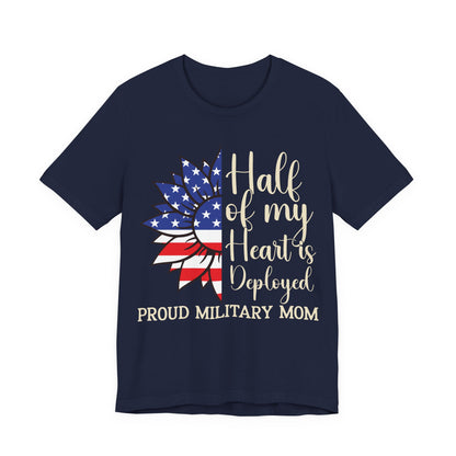 Proud Military Mom Tee — Patriotic American Flag Shirt