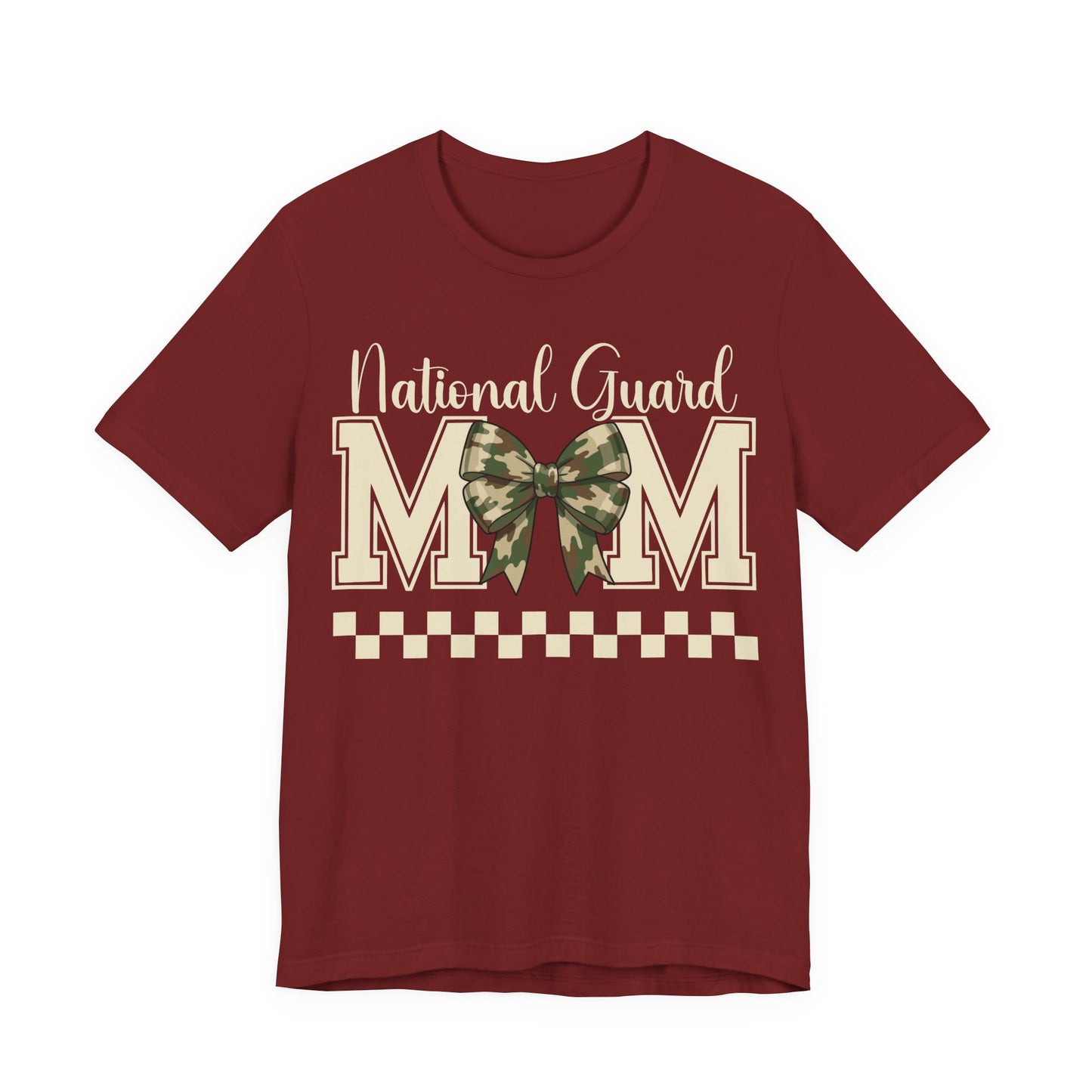 National Guard Mom T-Shirt – Camo Bow Military Support Tee