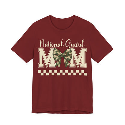 National Guard Mom T-Shirt – Camo Bow Military Support Tee