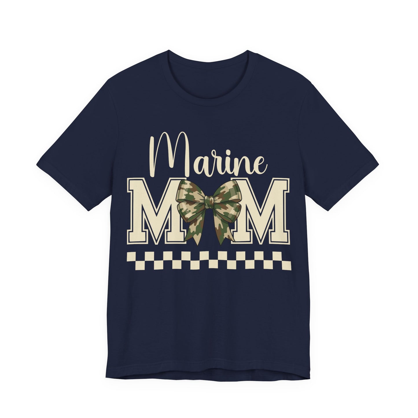 Marine Mom T-Shirt — Camo Bow Military Pride Tee