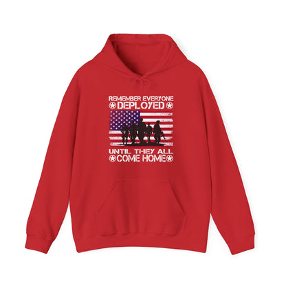 RED Friday Hoodie | Remember Everyone Deployed | Military Support Apparel