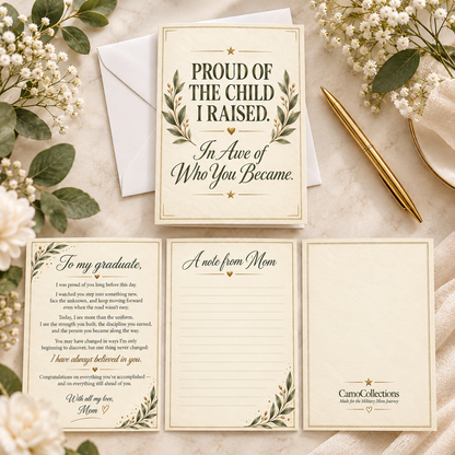 Military Mom Graduation Card – Printable 5x7 Keepsake Card