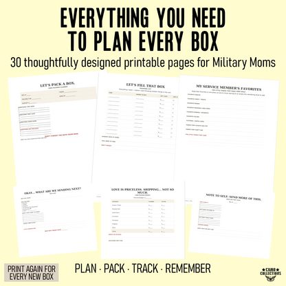 Military Mom Care Package Planner – 30-Page Printable